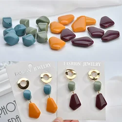 Autumn and winter stereo shaped Yangtze River Delta solid color retro color turmeric green purple DIY ear accessories