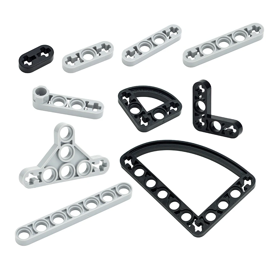 MOC شعاع تقني 1x4 1x5 1x11 مع فتحات المحور على شكل حرف L ملحقات مكعبات البناء الرقيقة لعبة متوافقة مع 32251 99773 32250 الطوب #2