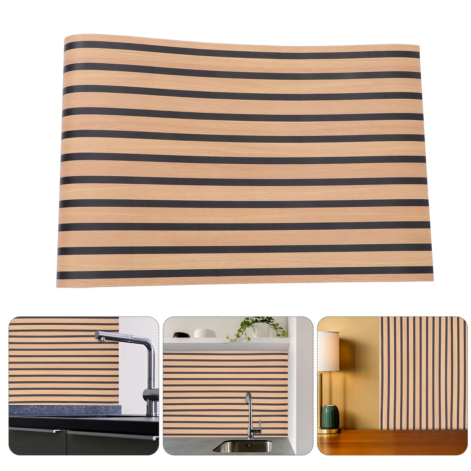 

60cmx300cm Peel and Stick 3D Wall Panels Self Adhesive Waterproof Grey Slats Easy Install Removable Wall Decor