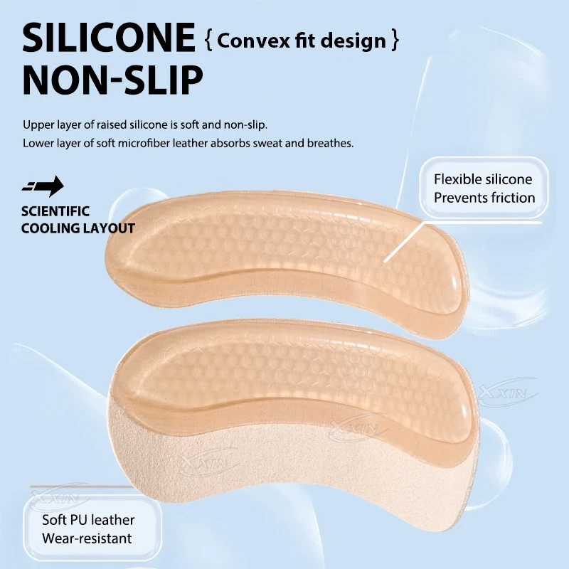 【Xxin】Heel Pad  Non-slip High Heel Shoes Pad Heel Protection Stickers Adjustable Size