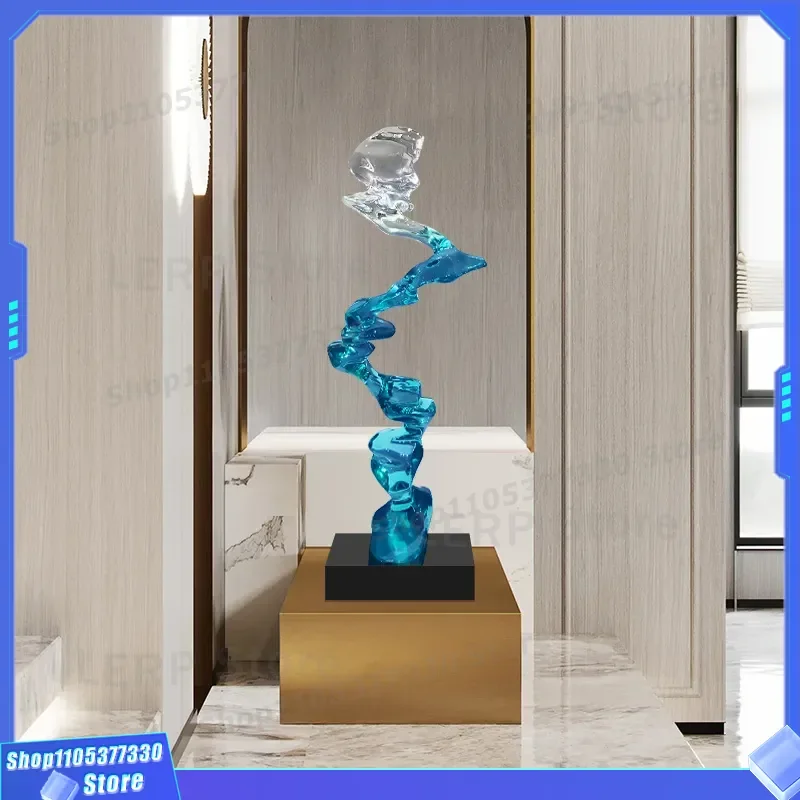 Modern Abstract Transparent Sculpture For Living Room TV Cabinet Entryway Decor High End Light Luxury Ornament Model Home