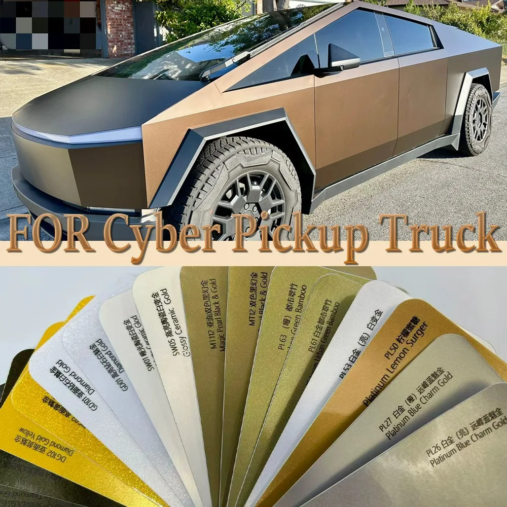 

PPF For Tesla Cybertruck 2024-Up TPU Black Glossy Anti-Scratch Accessories Car B Pillar Paint Protection Film Clear Bra PPF Kit