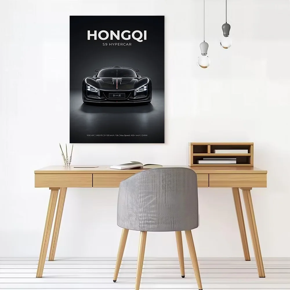 Hongqi S9 Hypercar Printed Canvas Wall Art Customizable Paintings Poster Perfect Gift for Bedroom Decoration Living Room Mural