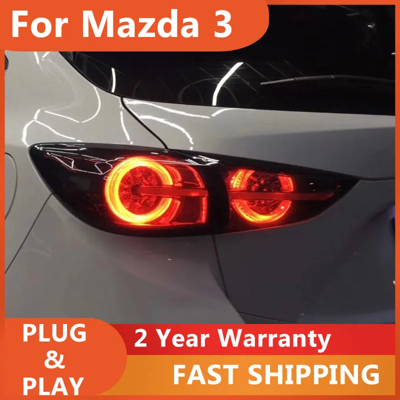 سيارة لمازدا 3 Axela أضواء خلفية 2013-2016 Mazda3 الذيل ضوء هاتشباك نسخة خلفية DRL الضباب الفرامل بدوره إشارة عكس