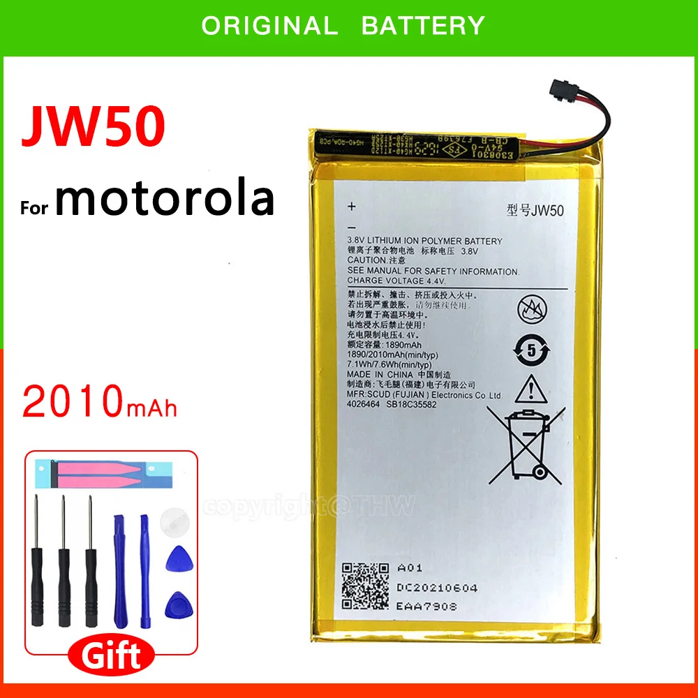 

100% Original Genuine 2010mAh Battery For MOTOROLA MOTO JW50 High Quality Batteries With Tools+Tracking Number