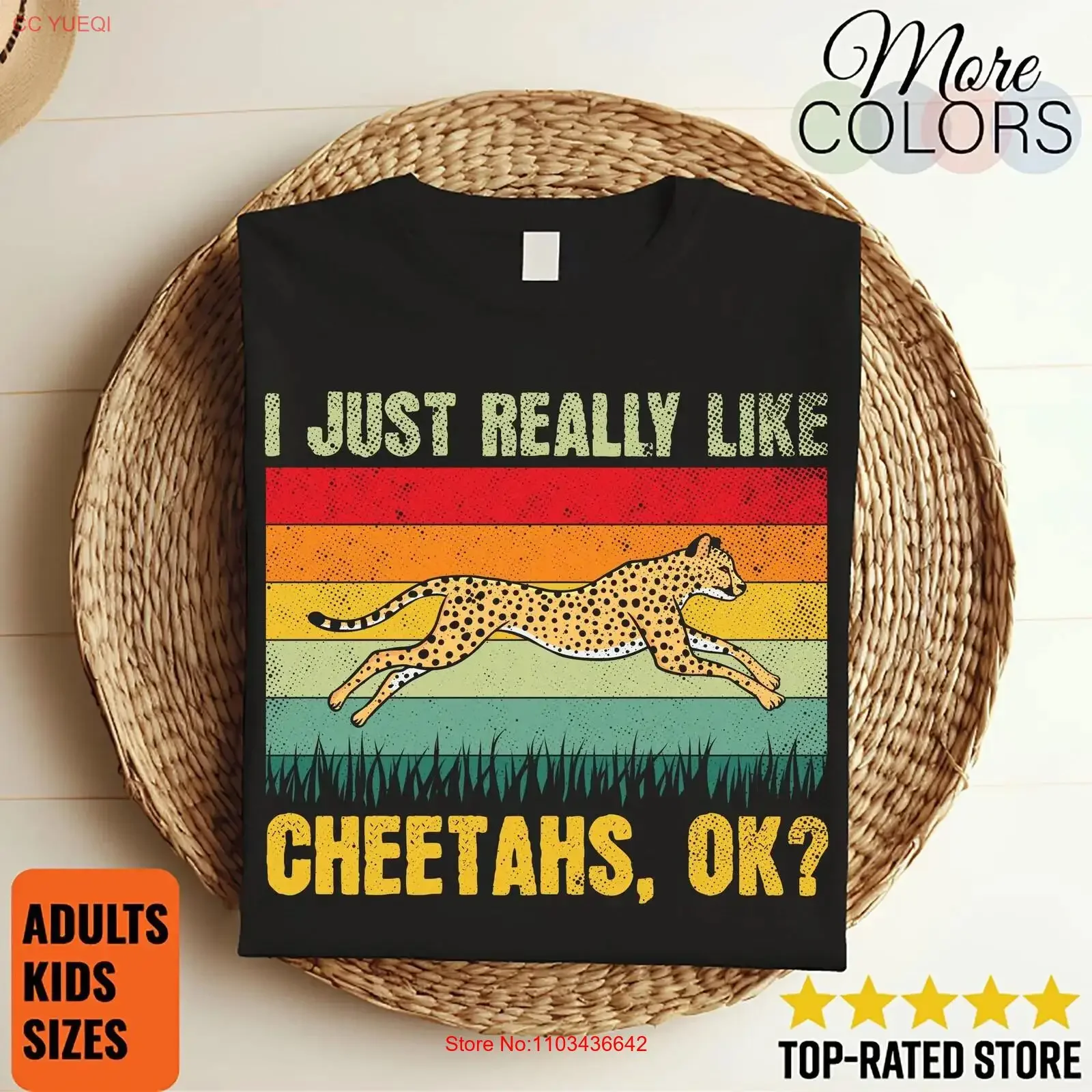 Camiseta con estampado de guepardo, diseño de guepardo africano, para amantes de la savana, el zoológico, la zoología, los animales de safari y la vida silvestre