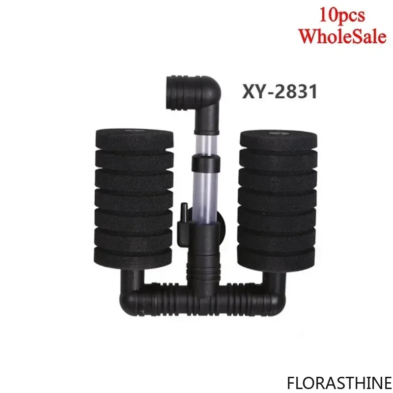 10Pcs Bio Sponge Filter Betta Fry Shrimp Aquarium Fish Tank Double Head XY-2831 Without Practical Packaging