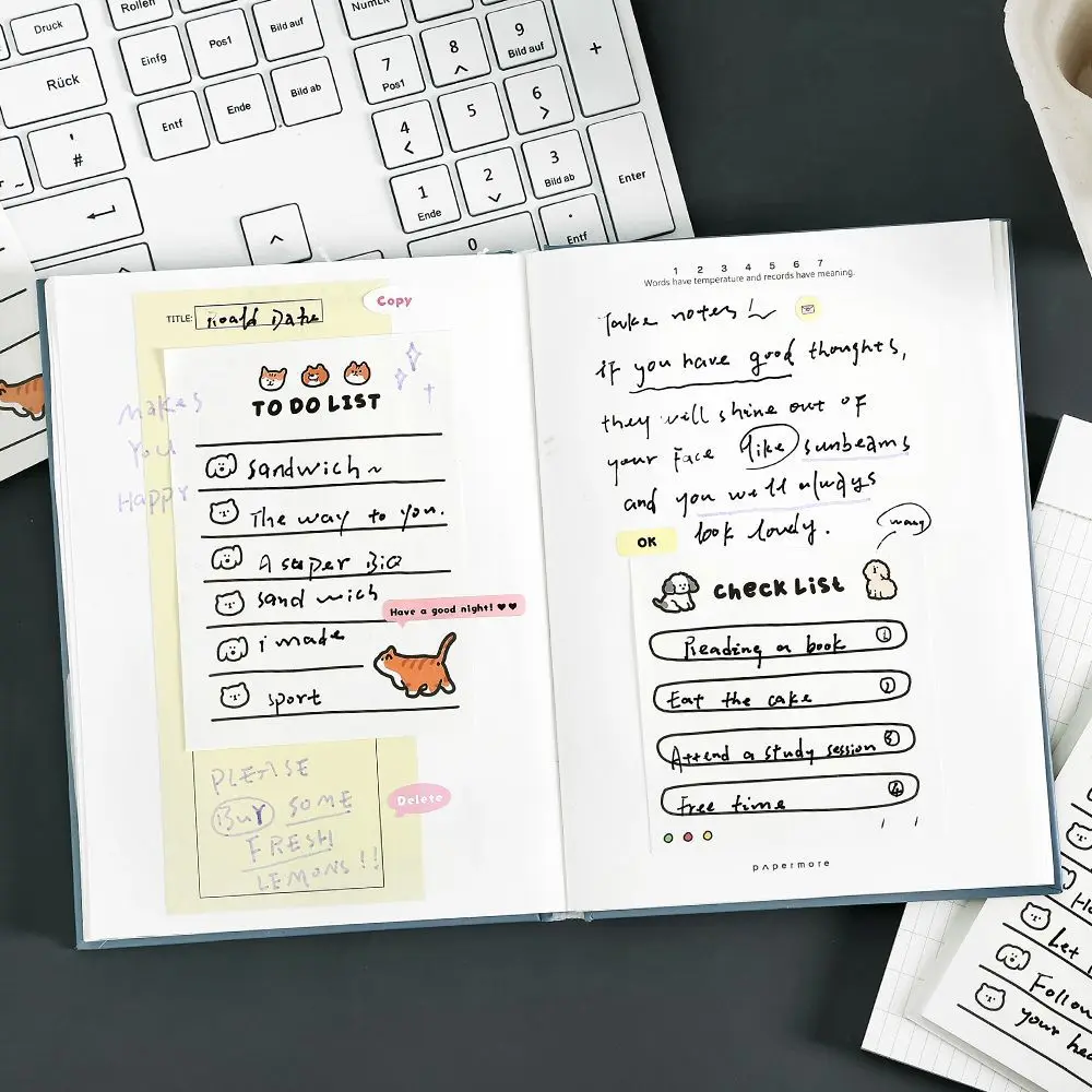 Card Lover 30 Pcs [Pleasure To-do List Series] Simplicity Journal Sticky Notes Pad Note materiale cartaceo cancelleria per ufficio scolastico