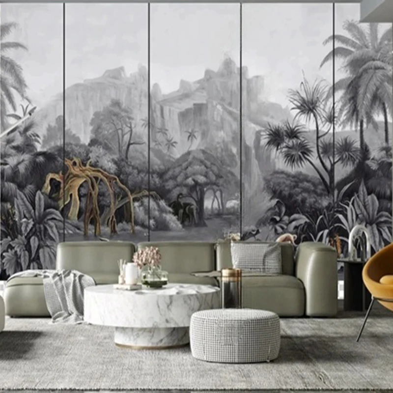 Modern 3D Photo Wallpaper Papel Tapiz Forest Tree Mountain Swan Landscape Wall Arts Living Room Study Room Wall coverings