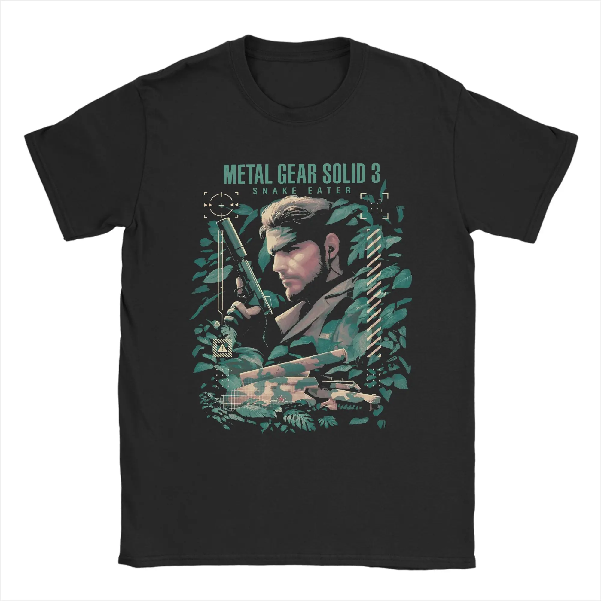 Metal Gear Solid 3 Snake Men Women T Shirts MGS Game Funny Tee Shirt Short Sleeve Crewneck T-Shirts Cotton Graphic Printed Tops - view 4