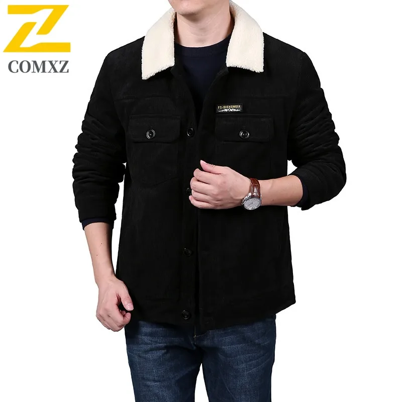 

COMXZ Мужская хлопковая стеганая куртка в стиле ретро премиум-класса, роскошная элитная стеганая куртка для банкета, свадьбы и путешествий, повседневная минималистичная зимняя куртка