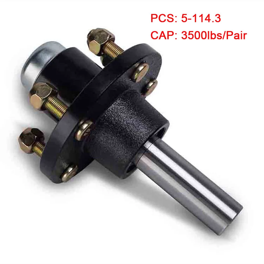 

2PCS 5-114.3 3500lbs unbrake trailer half axle shaft trailer hubs trailer parts For Pair RV Parts Camper Caravan Accessories