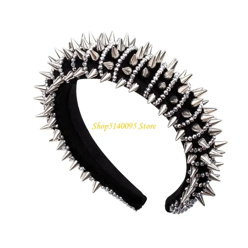 

Головной убор со стразами в стиле панк DXAE, универсальный аксессуар для ночного ношения, легкий аксессуар для волос