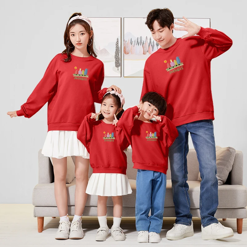 

Fashion 2024 New Mother/Father/Kid Spring Autumn Daddy Mommy Daughter Son Tops Full Sleeve Sweatshirt Family Matching Outfits