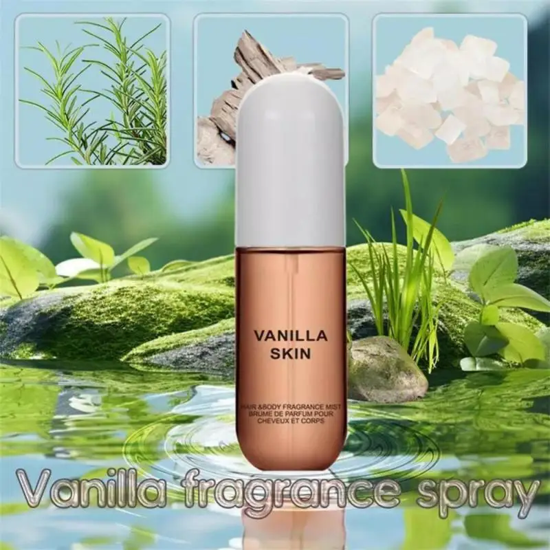 50ml Coconut Vanilla Skin Body Mist, Vanilla Essential Oil For Skin, Long-Lasting Hair & Body Fragrance Mist Spray For Women