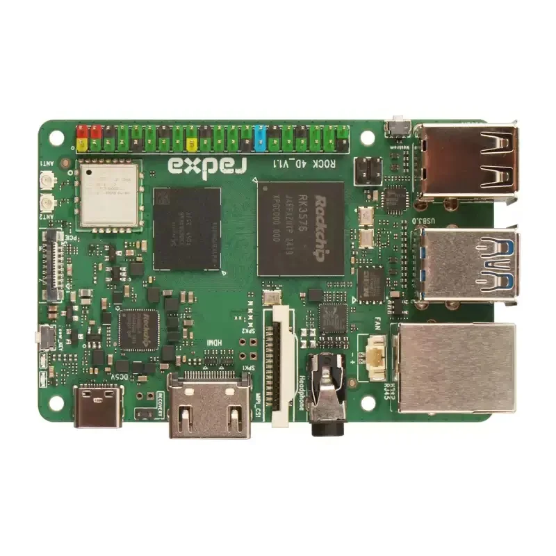 Radxa ROCK 4D Single Board Computer | RK3576 SBC 4K Output LPDDR5 for Edge Computing/AI/DIY IoT