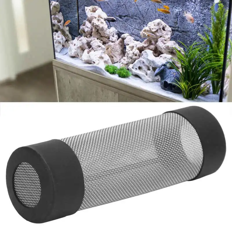 Aquarium Filter Cover Stainless Steel Inlet & Outlet Filter Mesh Protective Mesh Replacement for Freshwater/Marine Fish Tanks