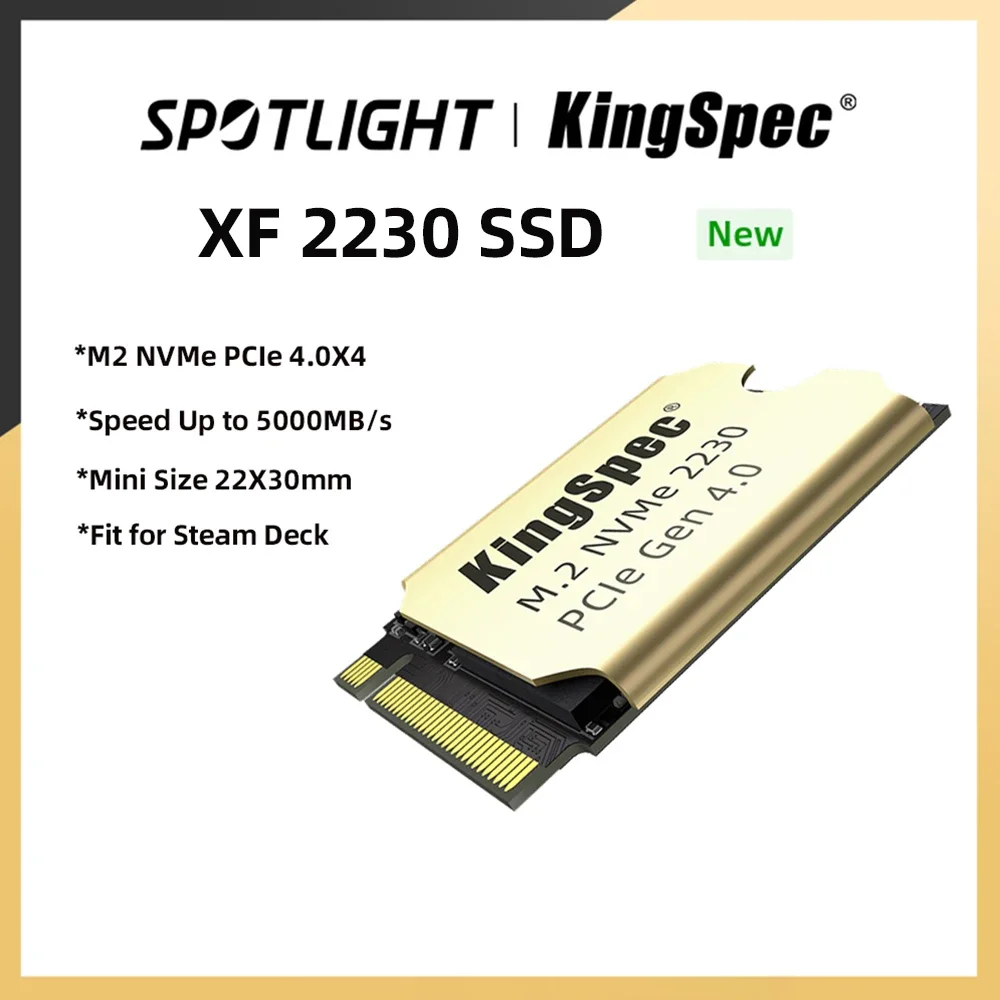 

KingSpec 2230 M2 NVME PCIE 1tb 512gb Ssd for Steam Deck M.2 Mini PC Surface Laptop Desktop M2 NVMe 4.0x4 Internal Hard Disks