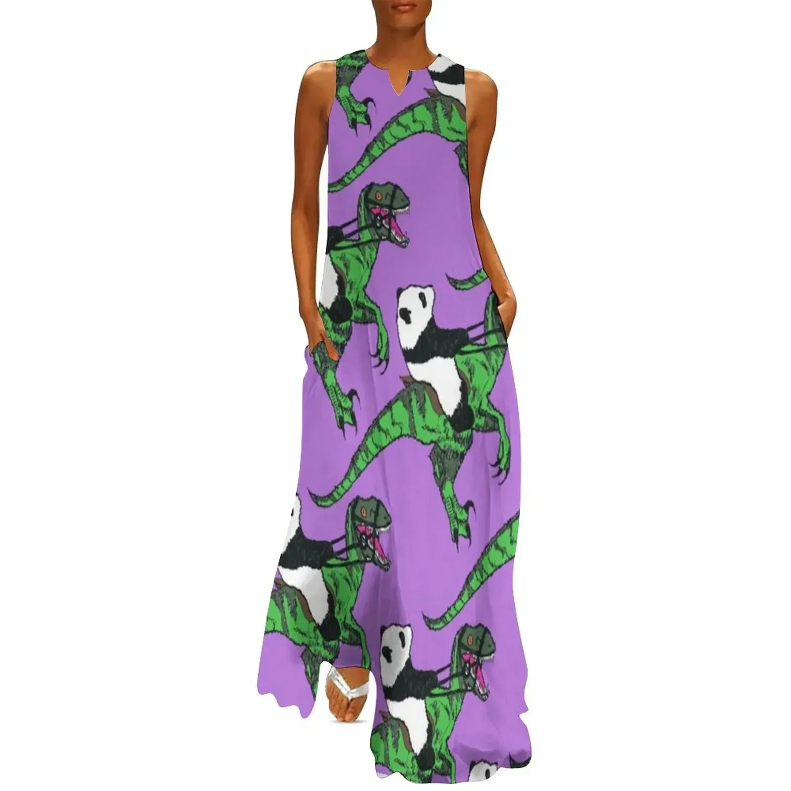 

Jurassic Panda Logo Print Long Dress summer dresses ladies 2025 luxury evening dresses 2025 dress summer Evening dresses Dress