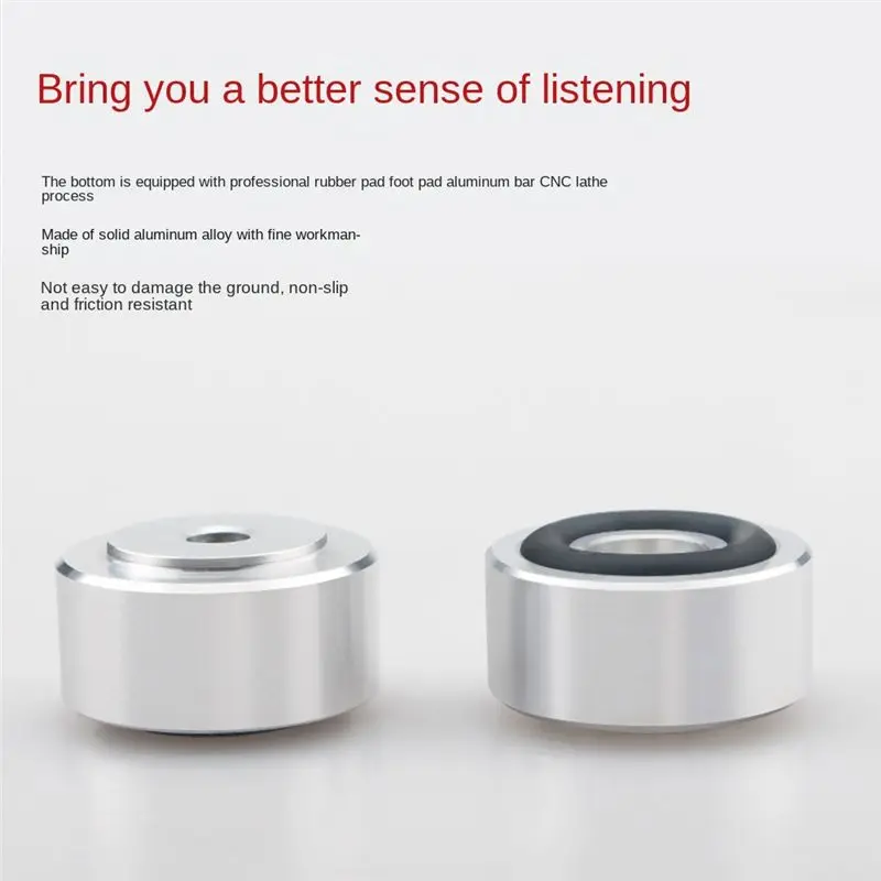 رائعة - 4 قطع حامل مكبر الصوت، وسادة تثبيت القدم، قاعدة الصدمات، غطاء حامل القدم #1