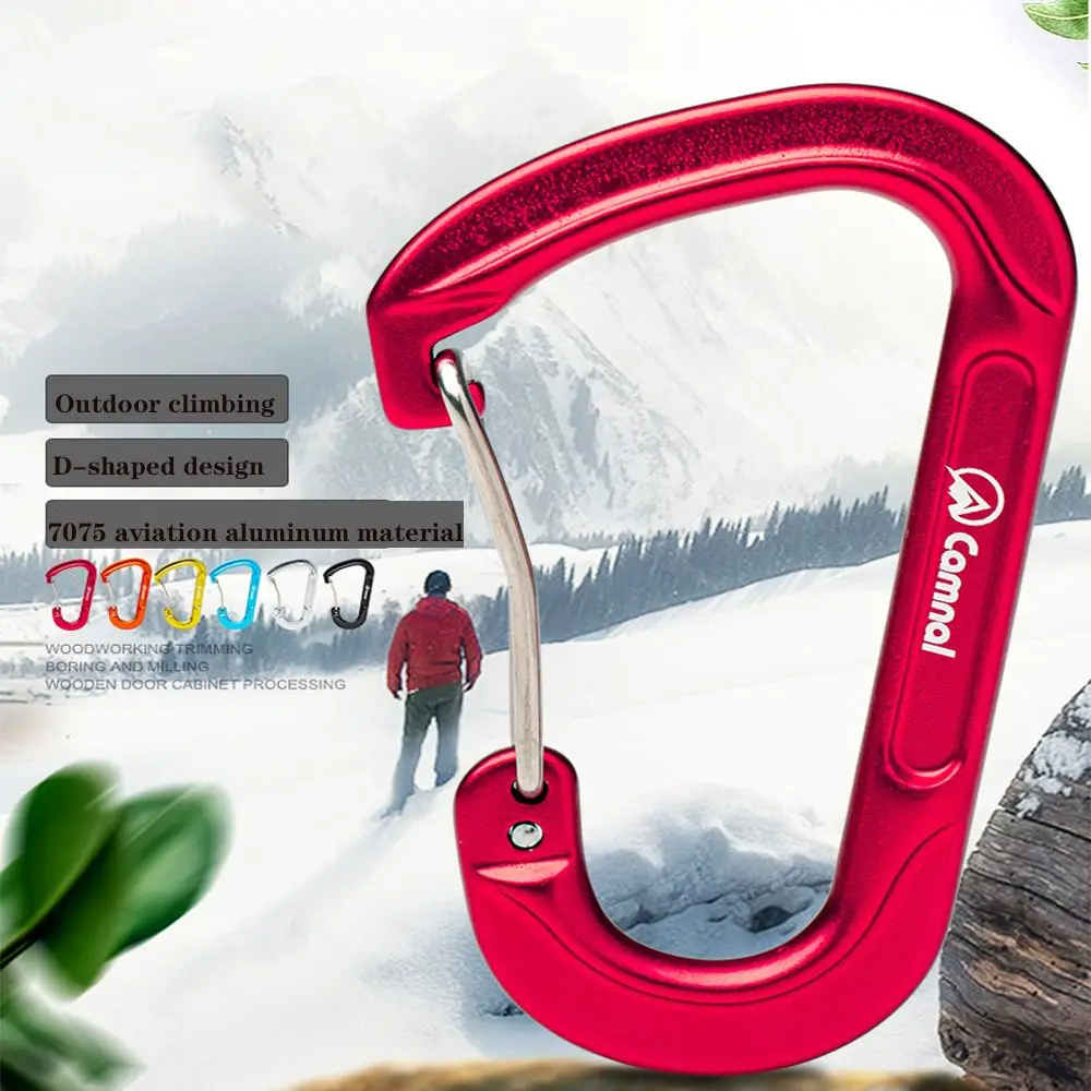 Aluminum Alloy Carabiner Outdoor Climbing Camping Carabiner Locking Hook Screw D Buckle Keychain Multi Tools