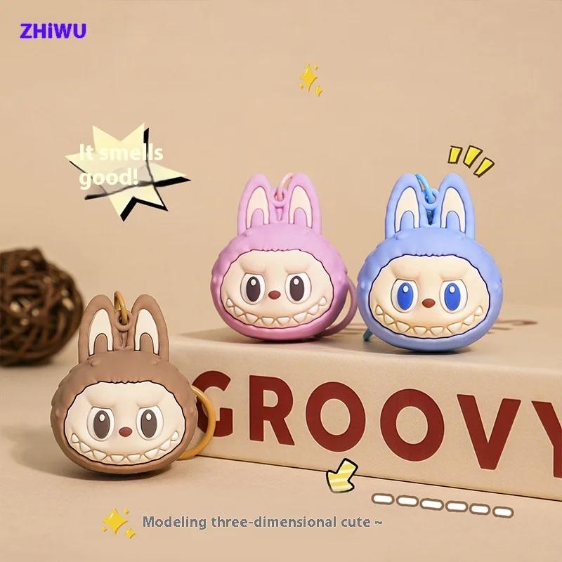 Cartoon Cute Labubu Key Chain Stereoscopic Styling High Face Value Children Toy Dolls Backpack Decoration Pendant Birthday Gift