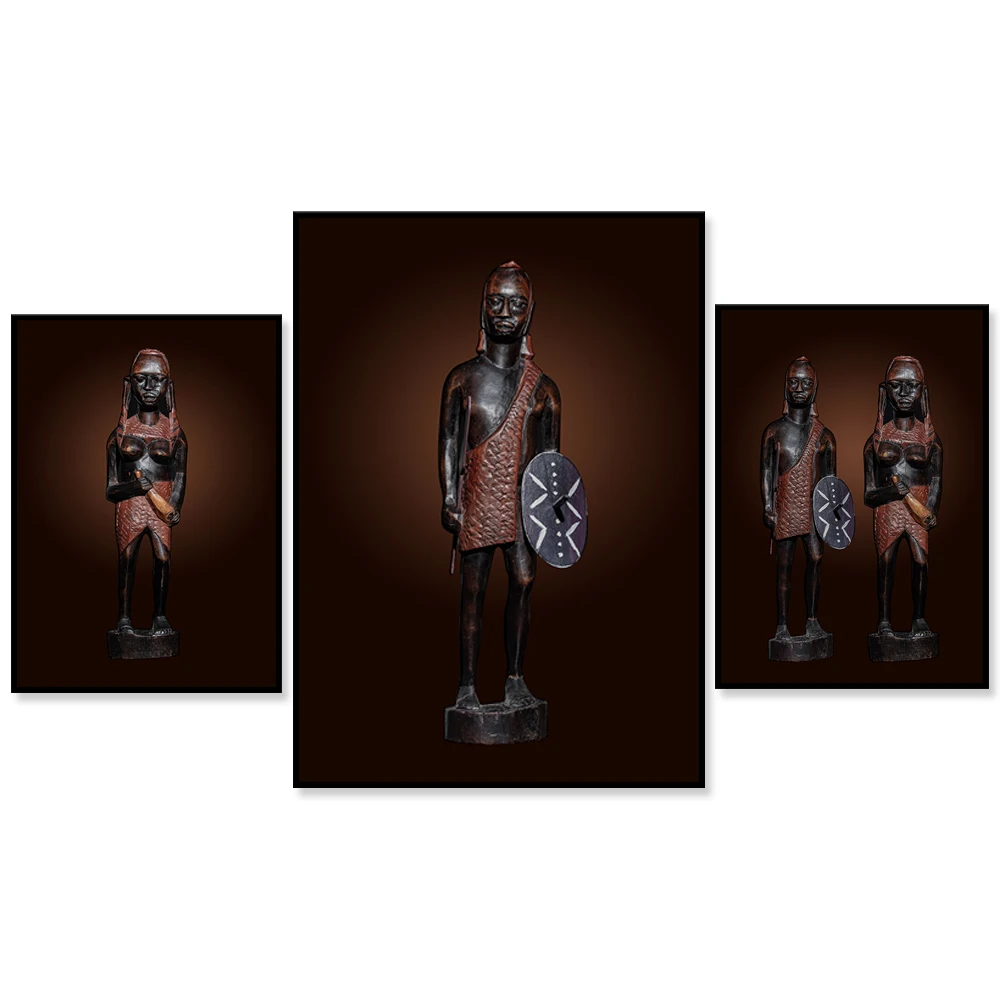 African statue posters. Large digital print. Original african statue made