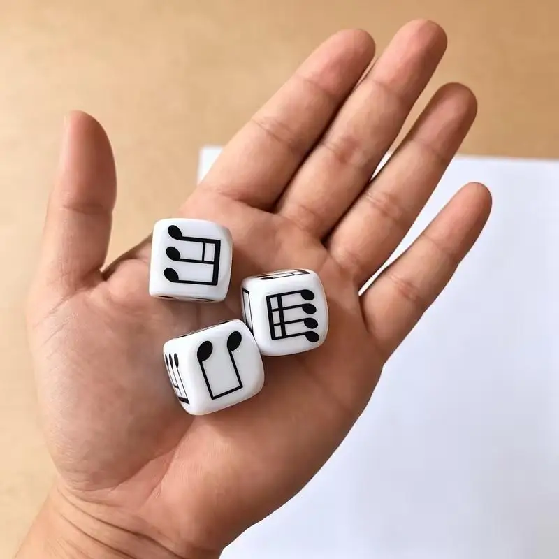 4Pcs Music Staff Dice Twelve-Tone Scale Music Interval Theory Learning For Composition Improvisation Music Education Teaching