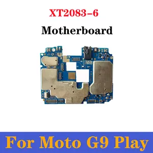 Bilashmart Moto G9 Play Motherboard Mobile Electronic Panel Mainboard Circuits With Chips Plate Moto G9 Play XT2083 6 4GB And 64GB