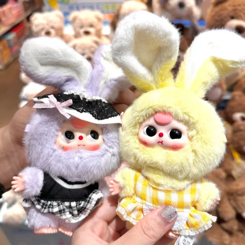 طفل ثلاثة أرنب صغير سلسلة صغيرة غامضة أفخم العصرية صندوق أعمى Kawaii فتاة على ظهره قلادة لطيف ديكور هدايا رائعة