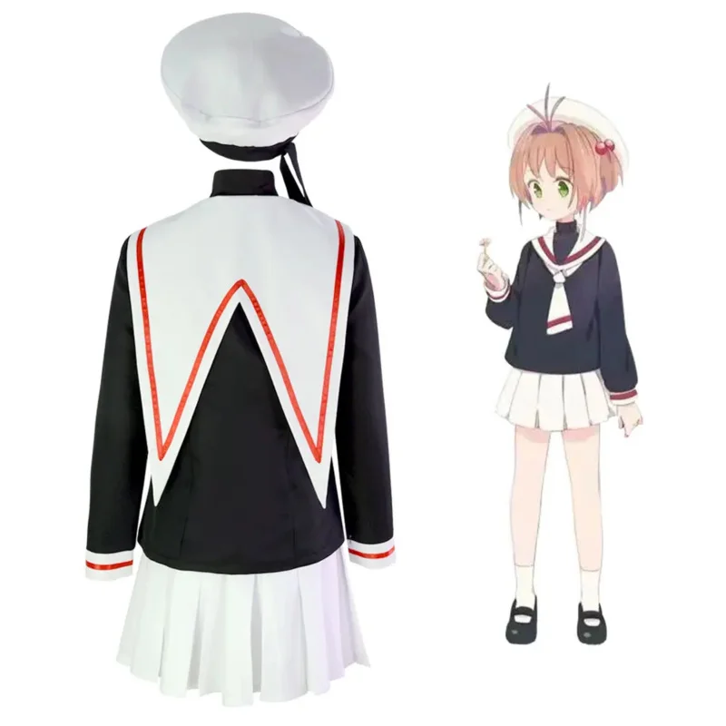 2025 yiyi2025yiyiCard Captor Costume School Uniform Halloween Cosplay KINOMOTO SAKURA Clothing