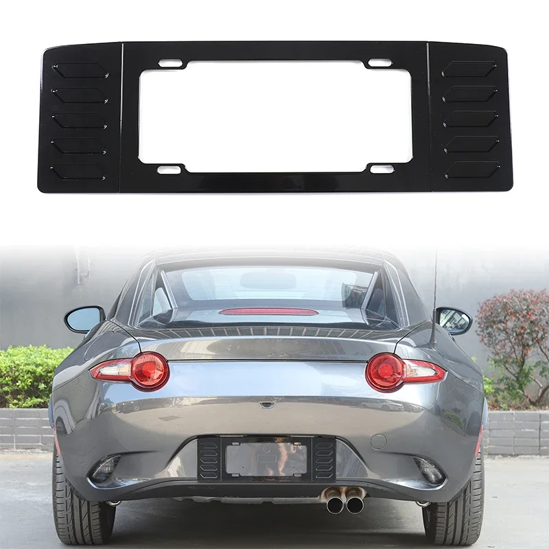 

1Pcs Aluminum alloy black For Mazda MX-5 2016-2026+ car rear license plate filler panel car exterior modification accessories
