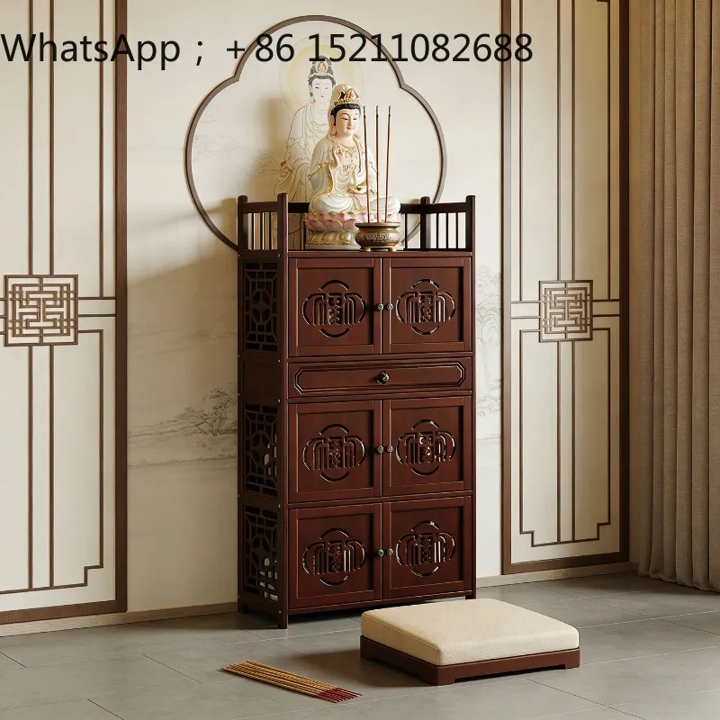 SCY Premium Sense Household Shelf Small Unit Offering Buddha Cabinet Guanyin Offering Fragrance Table