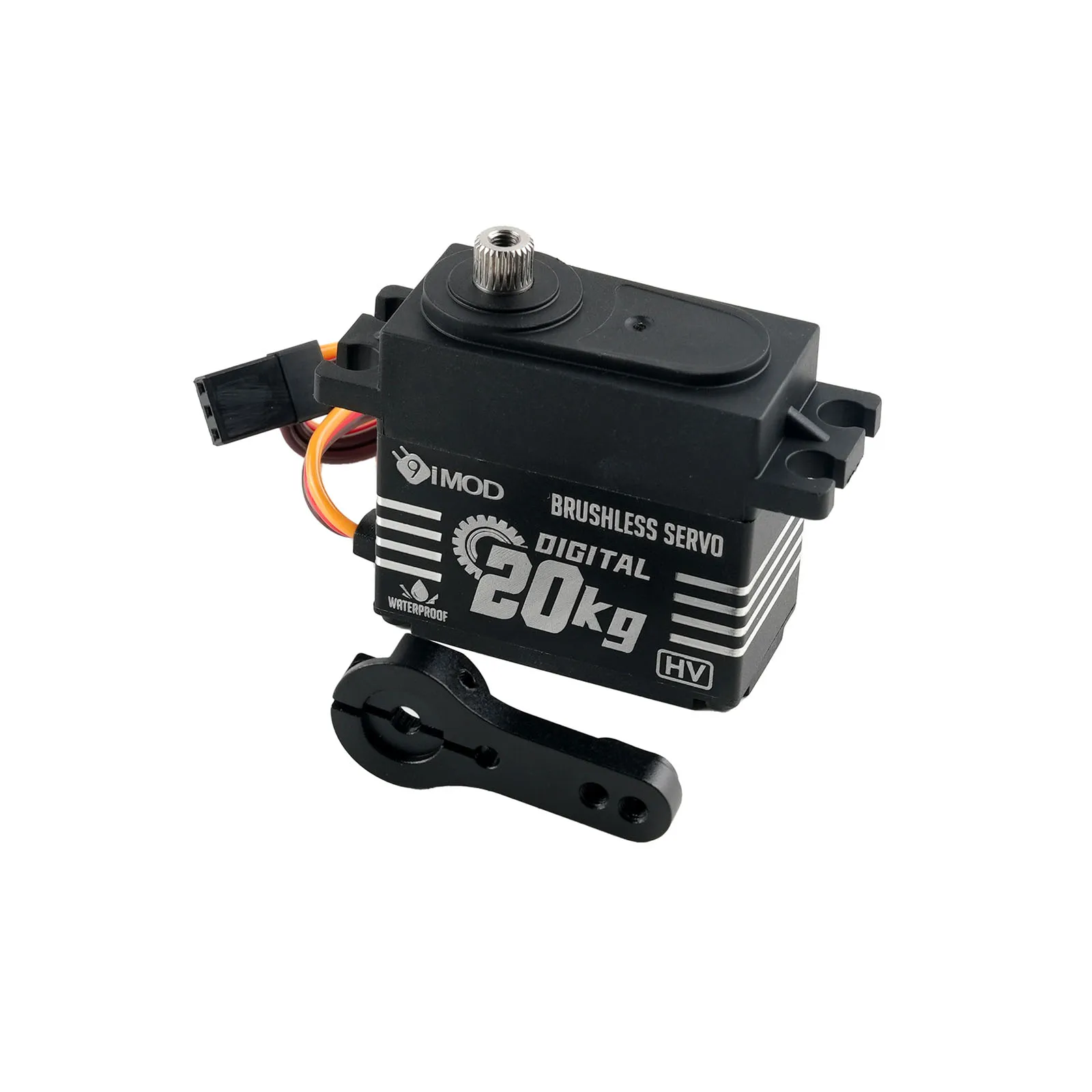 engrenagem sem escova 180 do metal do motor BLS-HV20 do servo de 20KG Digital ° /270 °   Peças de servos de alto torque controláveis em ângulo para robô de carro RC