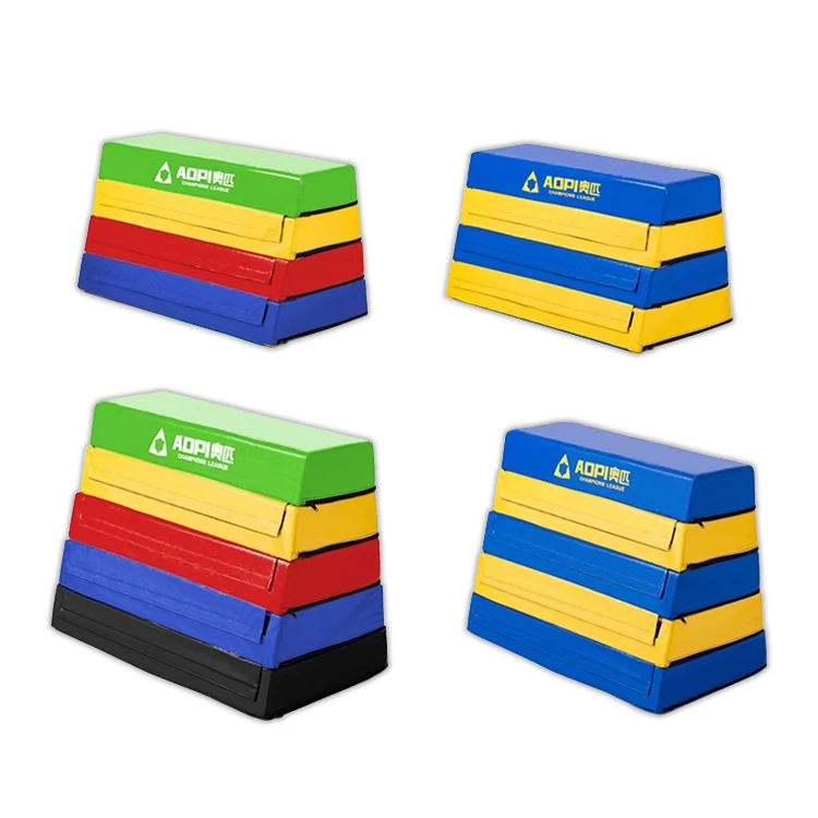 

Four Section Pommel Horse Vaulting Jump Box Kids Multi Function Gymnastics Equipment Gym Use Detachable Jumping Horse