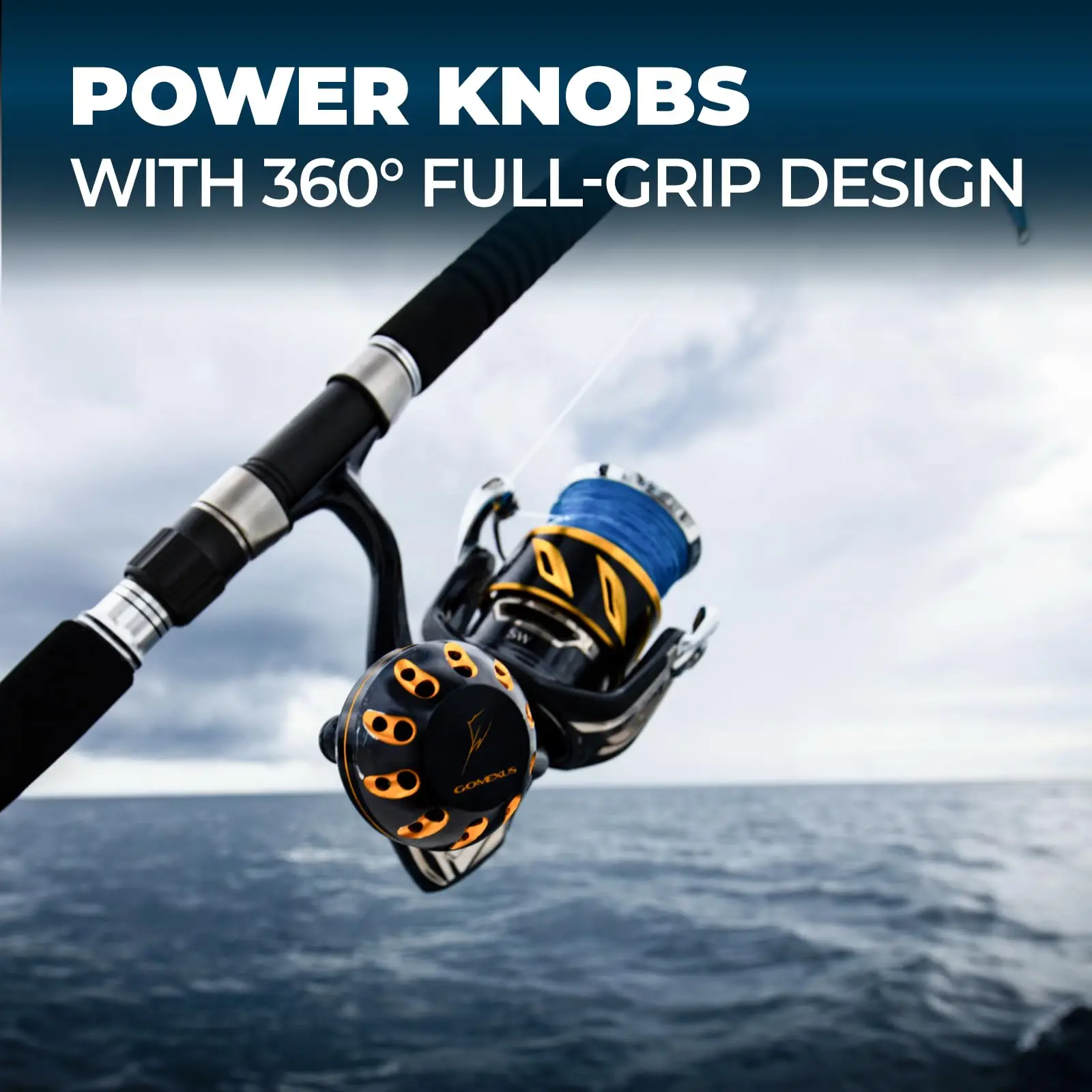 Gomexus Angelrollen-Griffknopf für Daiwa für Shimano Spinnrollen für 3000-5000 Modell 38-41mm Sedona Knopf – Detail 3
