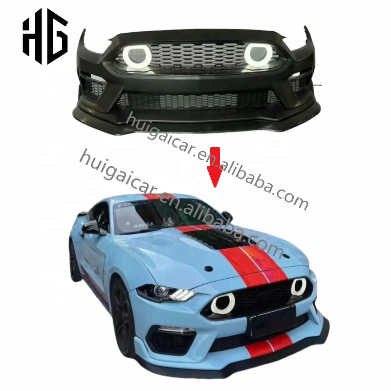Mach1 Style Front Car Bumper Kit for 2015-2023 Ford Mustang Bumper Grills Body Parts