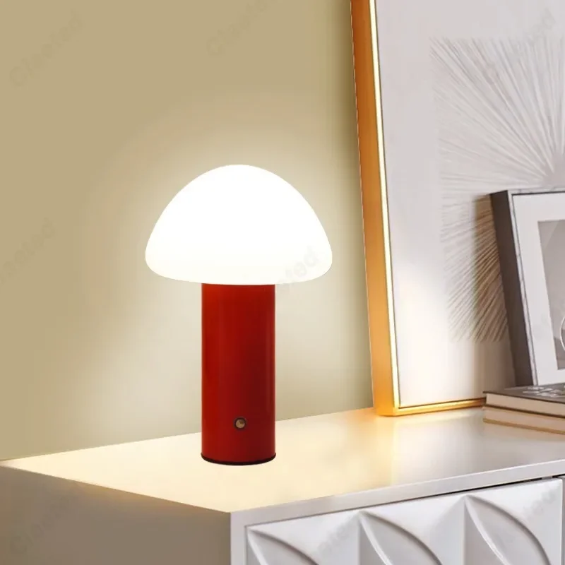 Creative New Mushroom Lamp Touch Dimming USB Charging Home Bedroom Restaurant Bar Camping Atmosphere Decoration Lighting Fixture