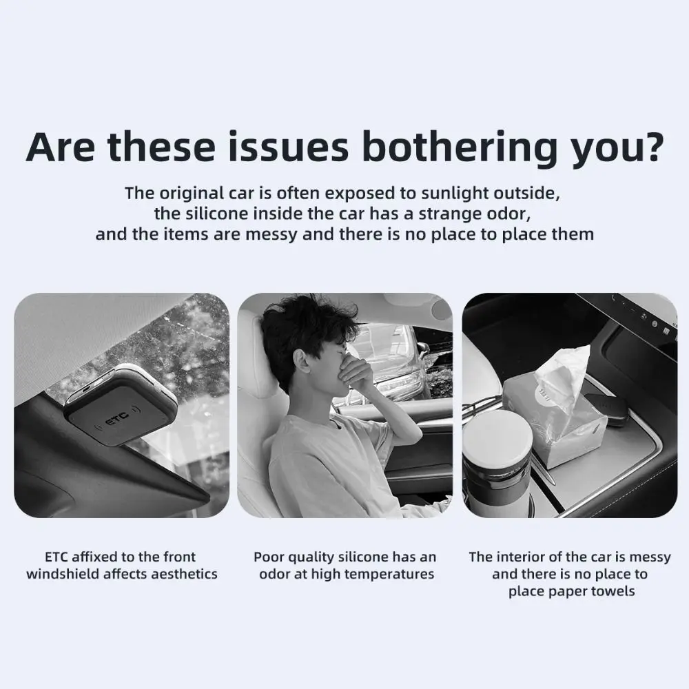 

Space-saving Car Instrument Panel Storage Box Multi-functional Silicone Center Control Storage Tray for Tesla Model 3 Model Y