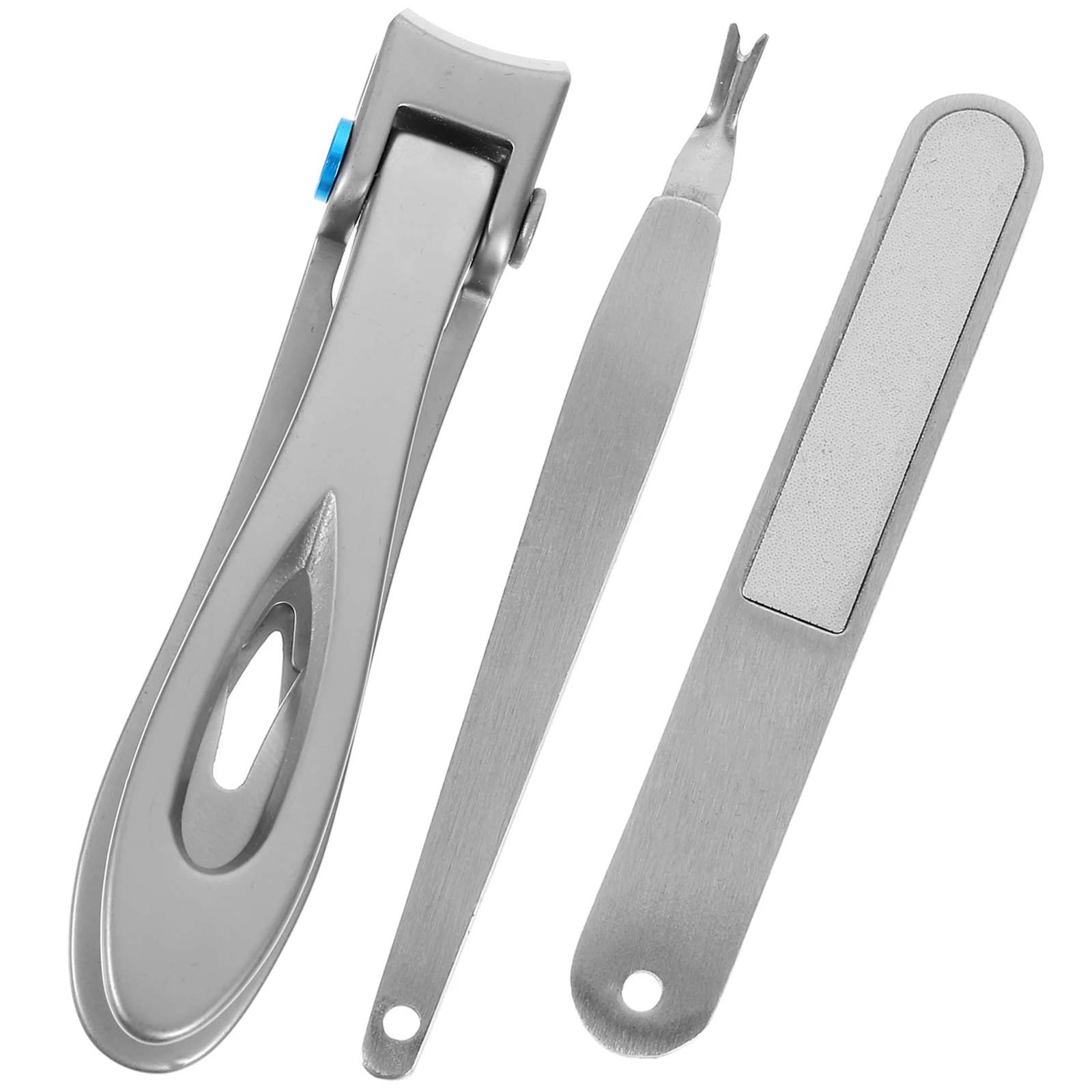 

3pcs Stainless Steel Nail Clippers Premium Manicure Tool Ergonomic Nail Cutter Durable Metal Trimmer For Toe Finger Manicure