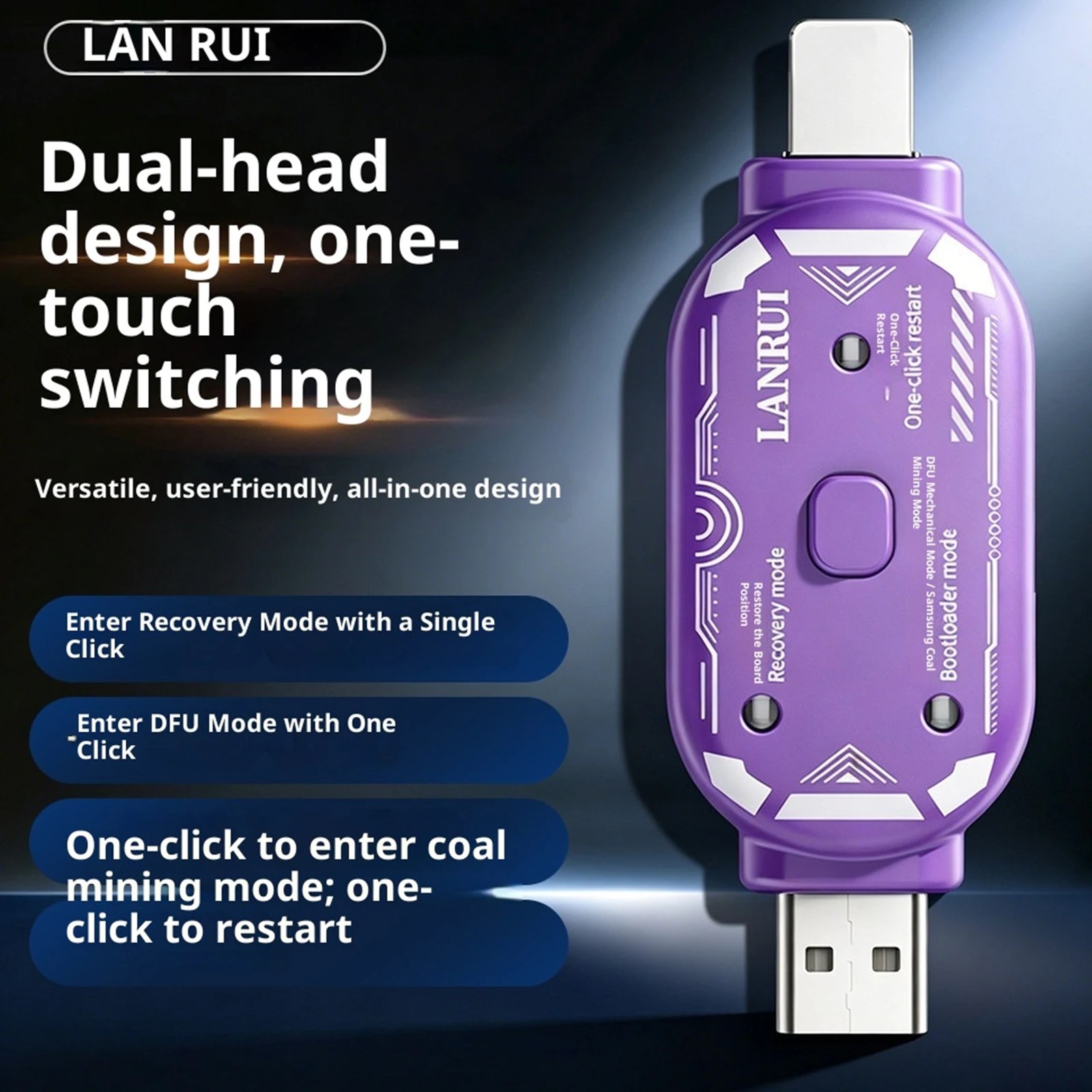 1-Click DFU Recovery Engineering Box for for for for for iPhone for Auto Detect Dual Head No Button Operation Repair
