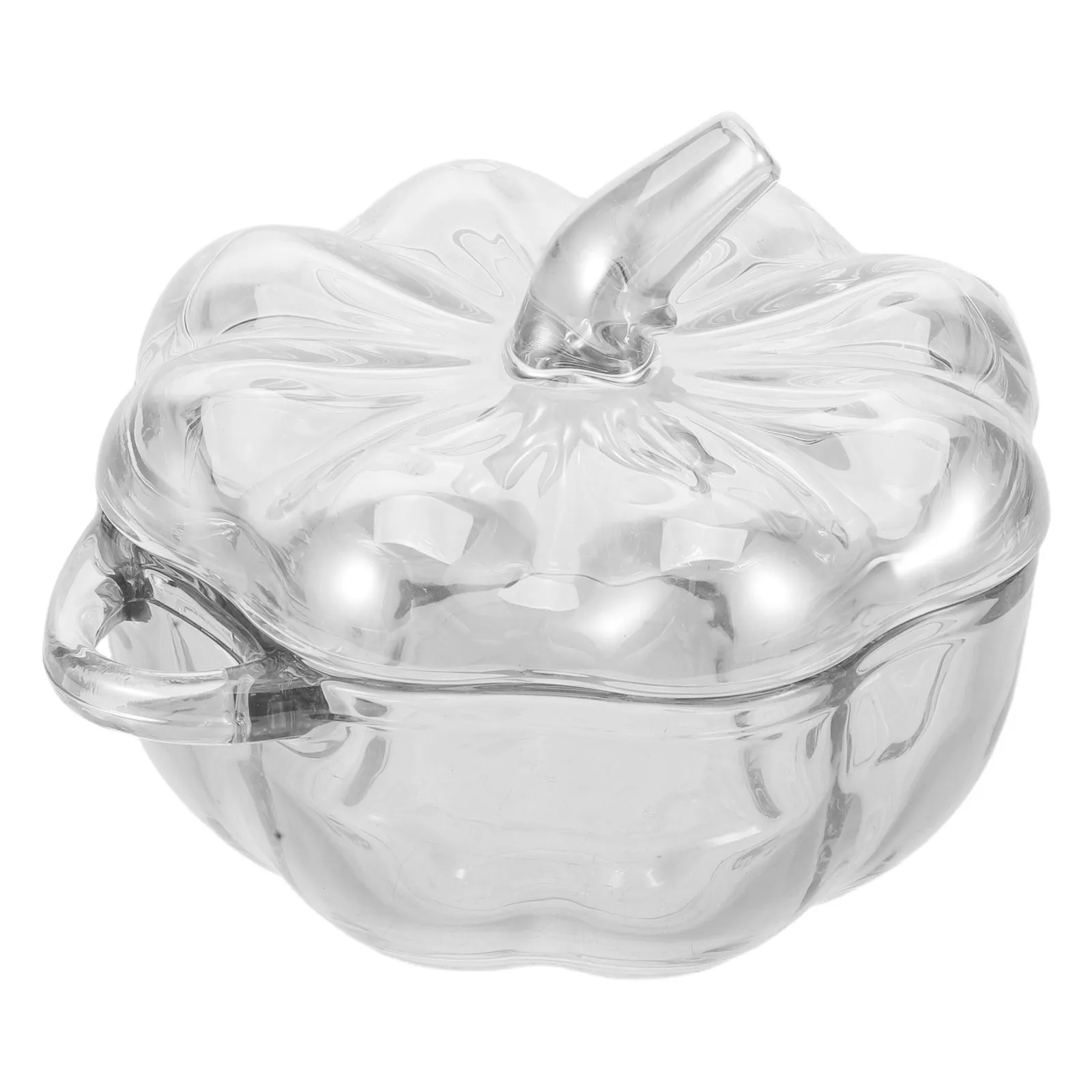 

Decorative Glass Jar with Lid 12.5cm Pumpkin Shape Candy Storage Container for Home Kitchen Party Wedding Holiday Decor