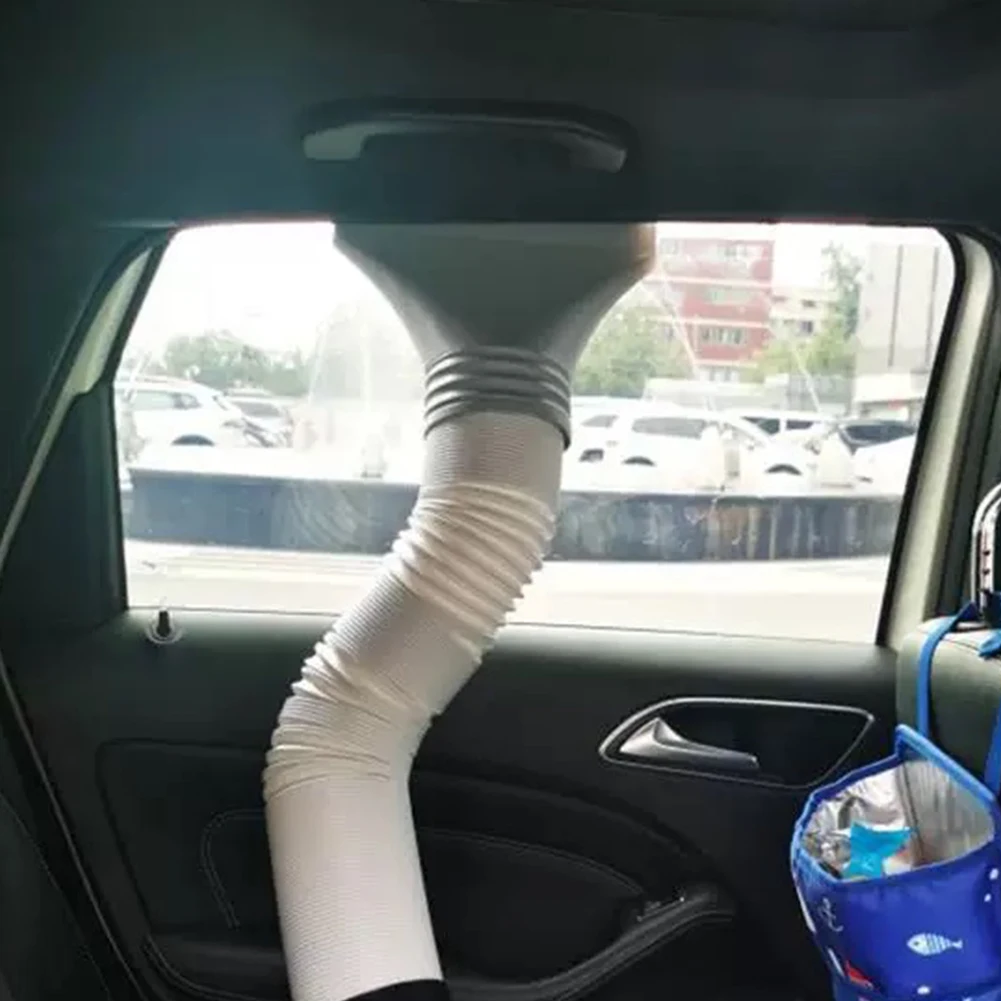 Nuevo puerto de escape para tubo de salida de aire acondicionado, adaptador de manguera plana, tubo de ventilación de aire de 130mm de diámetro, tubo de conducto, tubo de escape de aire para coche