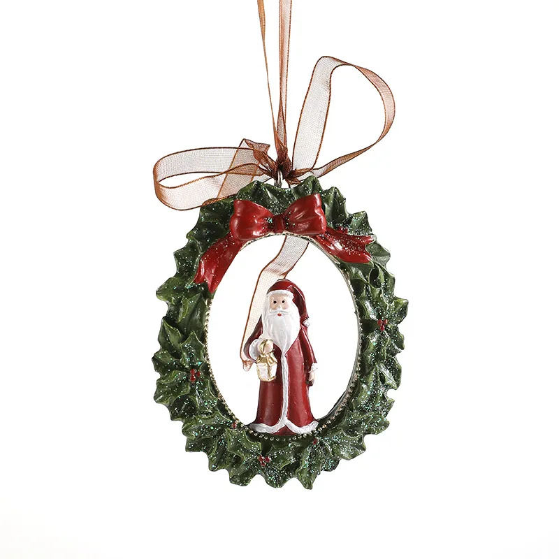 Новый окрашенный смолой кулон, украшение для рождественской елки, цветной ретро трехмерный колокольчик, американский мультяшный кулон