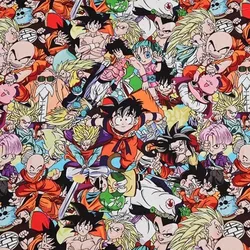 Japanese Dragon Ball 100% Cotton Fabric Sewing Material for Handmade Patchwork Quilting Baby Dress Home Sheet Needlework DIY
