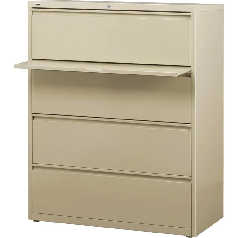 4-Drawer Lateral File, 42 by 18-5/8 by 52-1/2-Inch, Putty