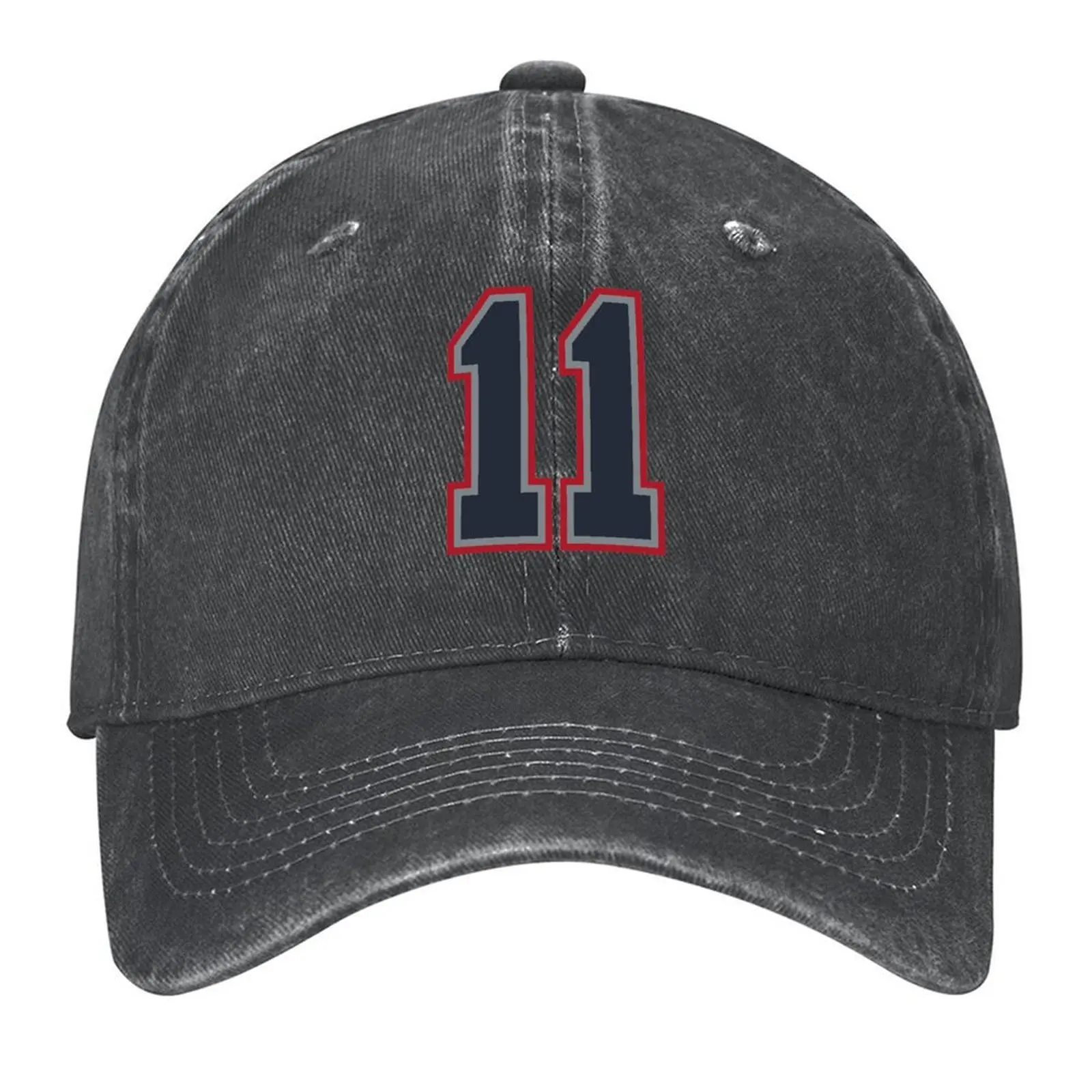 

11 Navy Grey Red Sports Number Eleven Baseball Cap Rugby fun hats Trucker Cap Hat Luxury Brand For Men Women's