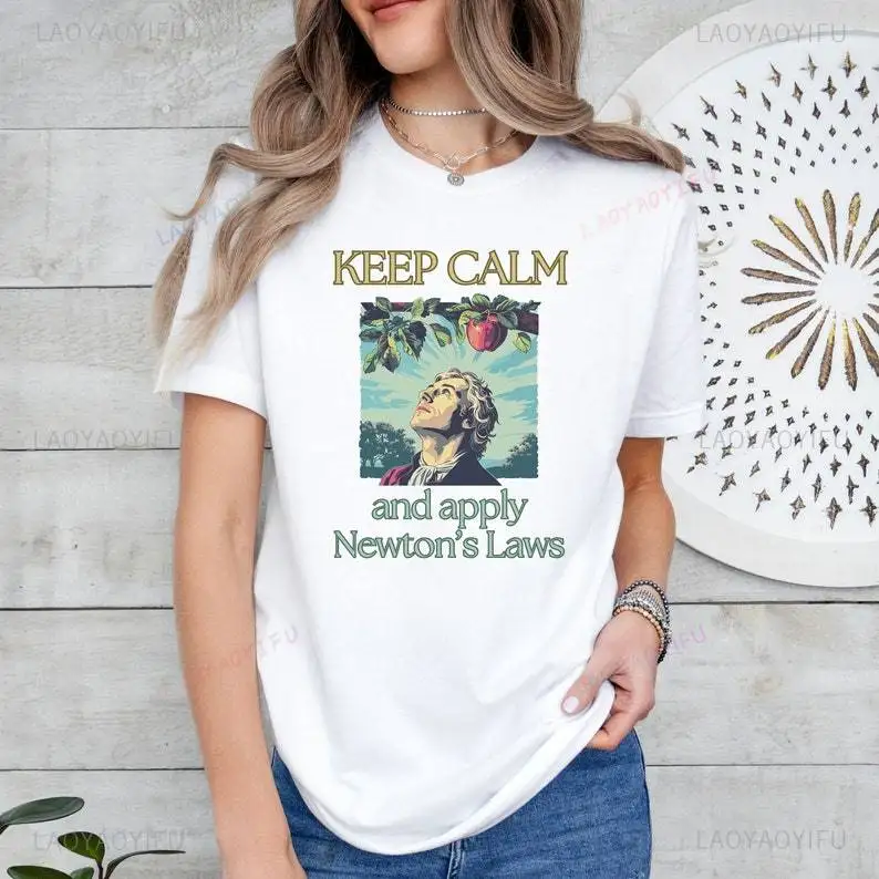 

Physics Lover Graphic T Shirts Science Student Teacher Gift Classical Gravity Theory Isaac Newton Research Coptton Apparel