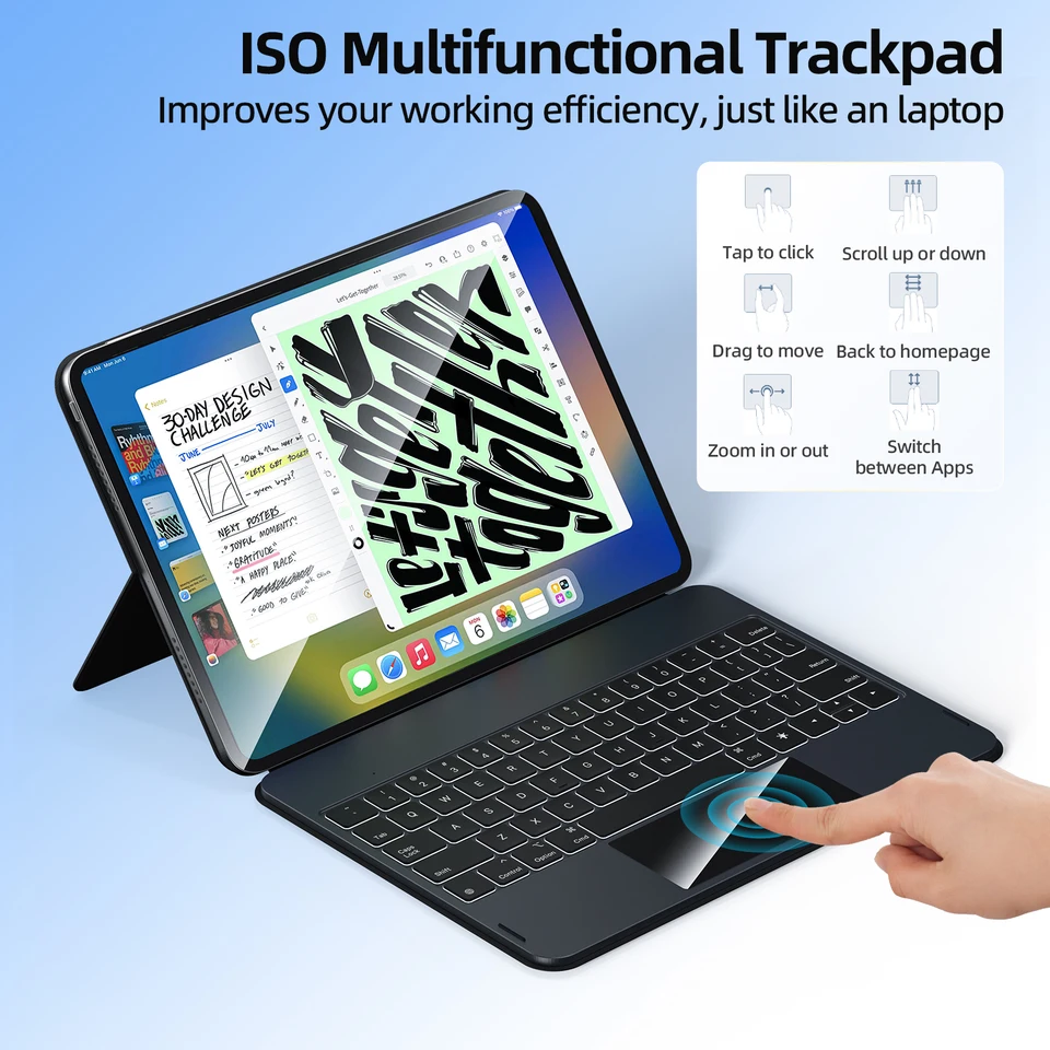 GOOJODOQ マジックキーボードケース iPad Pro 11 2024 iPad Air 4 5 6