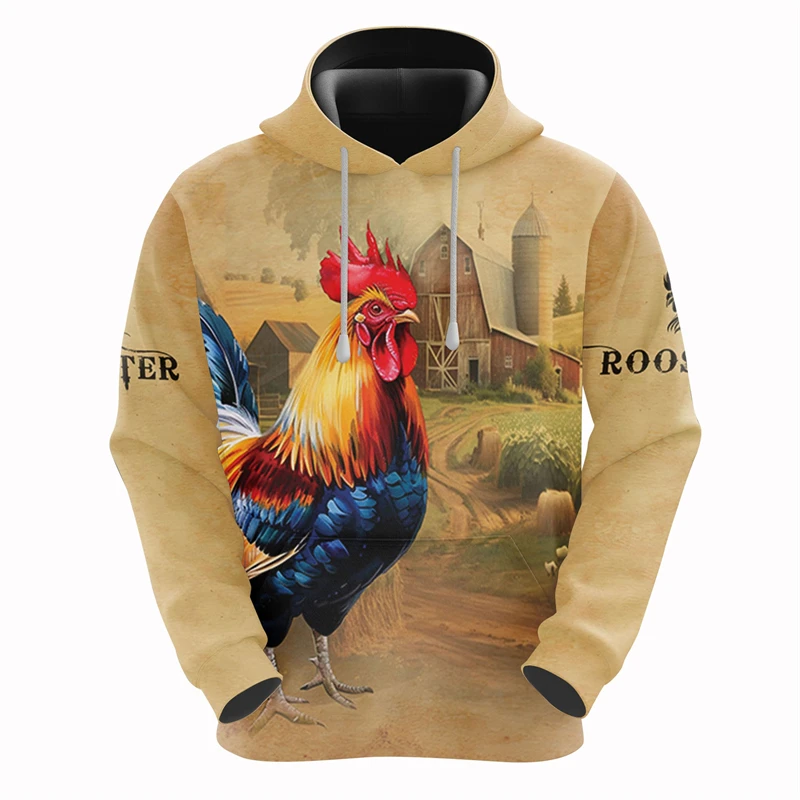 Autumn Funny Chicken 3D Print Hoodies Men Women Fashion New Casual Sweatshirts Rooster Hoodie Pullovers Tracksuit Clothing Hoody